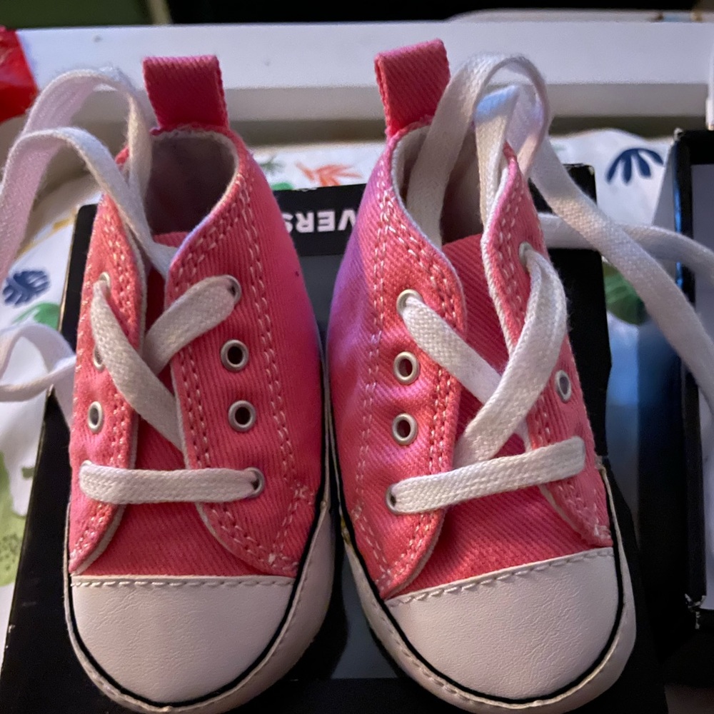 Pink converse for baby